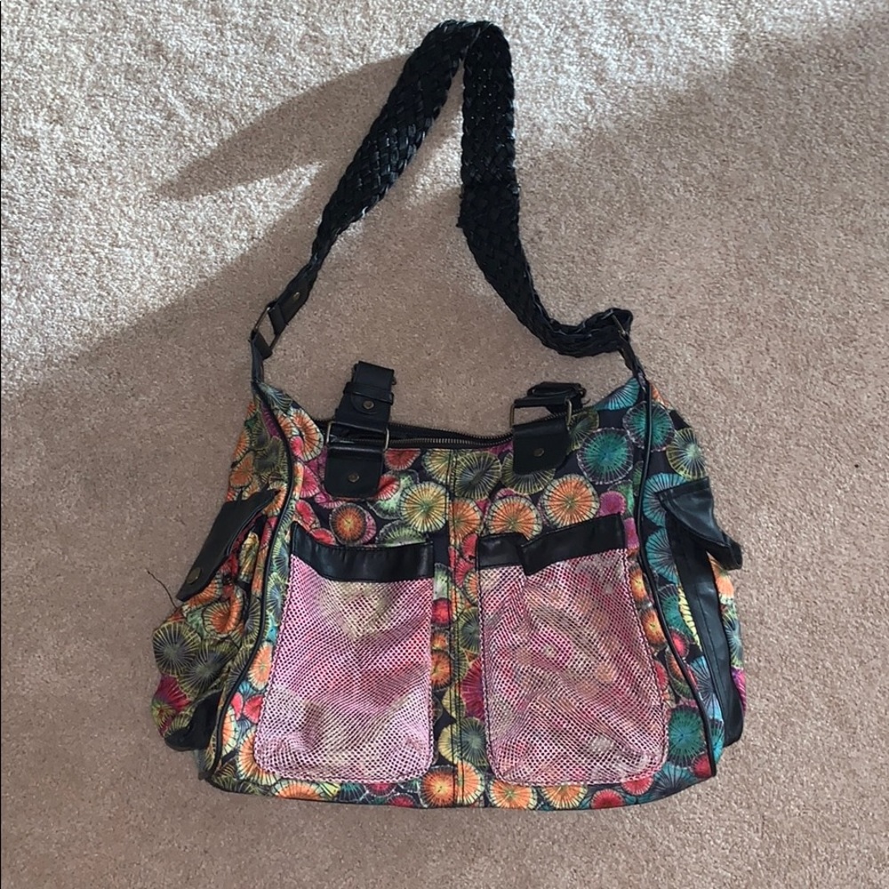 Shoulder bag flower printed
